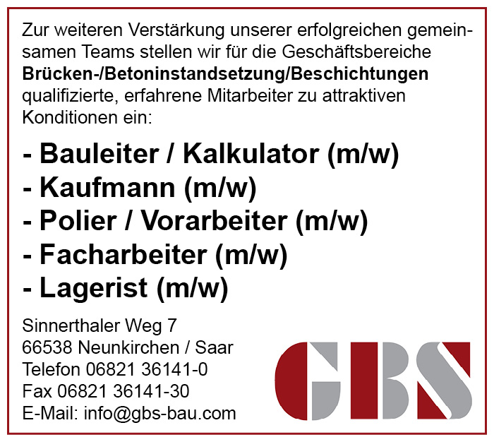 Jobs Stellen Bauleiter Polier Kaufmann